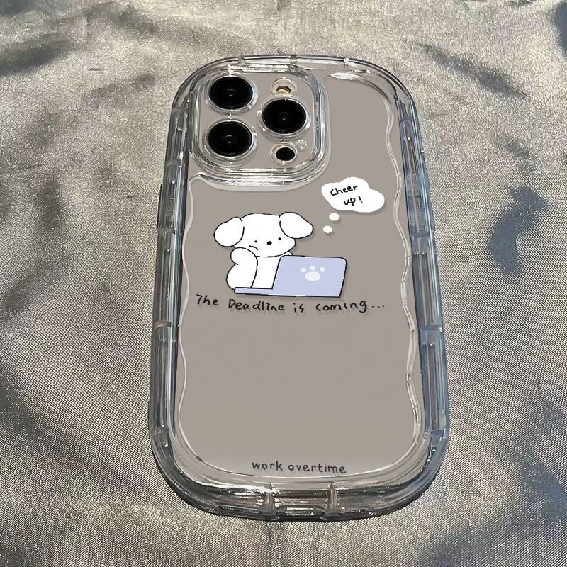 ✅Ốp Điện Thoại Mềm Trong Suốt Chống Sốc Hình Cún Cho Iphone 11 12 Xr 8P 13xs 14 7promax