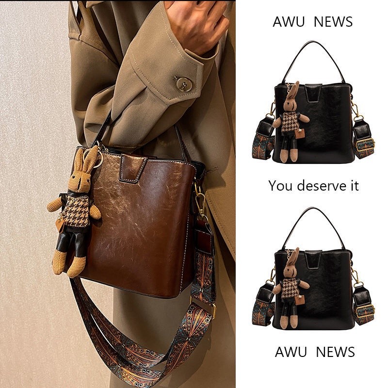 Túi Xách Bucket Cỡ Lớn Phong Cách Retro Thời Trang
