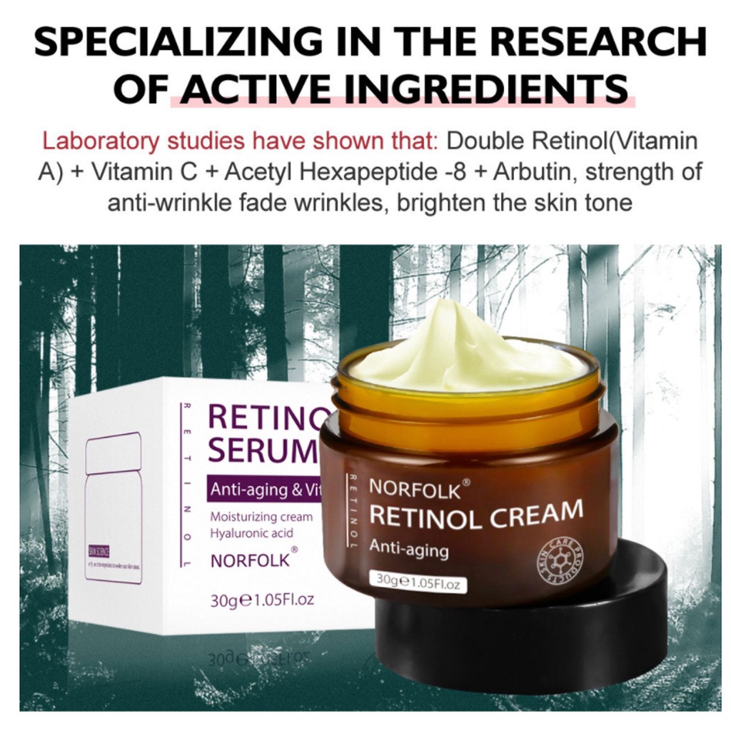 Kem Dưỡng Ẩm Làm Săn Chắc Trẻ Hóa Làn Da Norflok Retinol 30g G2E6