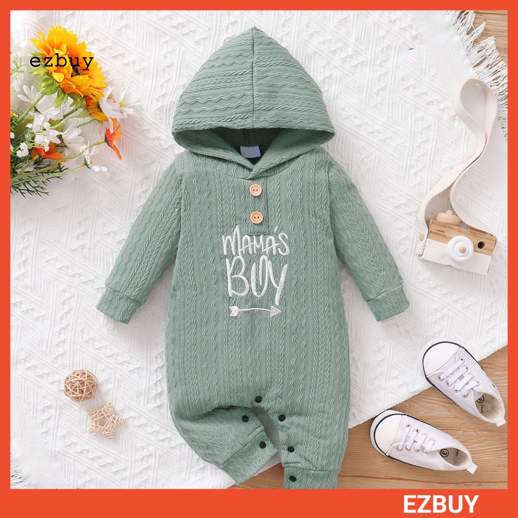 Bộ Đồ Ngủ Liền Thân Bằng Cotton Giữ Ấm Họa Tiết Bắt Mắt Độc Đáo Cho Bé Sơ Sinh