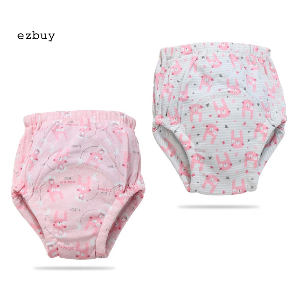 Set 2 Tã Quần 6 Lớp Bằng Cotton Có Thể Giặt Cho Trẻ Em