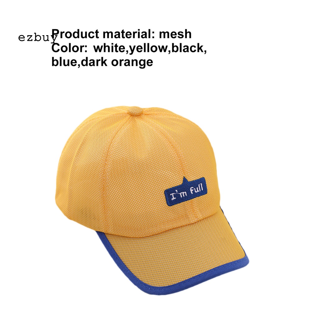 [EY] Mũ Lưỡi Trai Thoáng Khí Có Lỗ Thông Hơi Họa Tiết Kẻ Sọc Cho Bé Gái