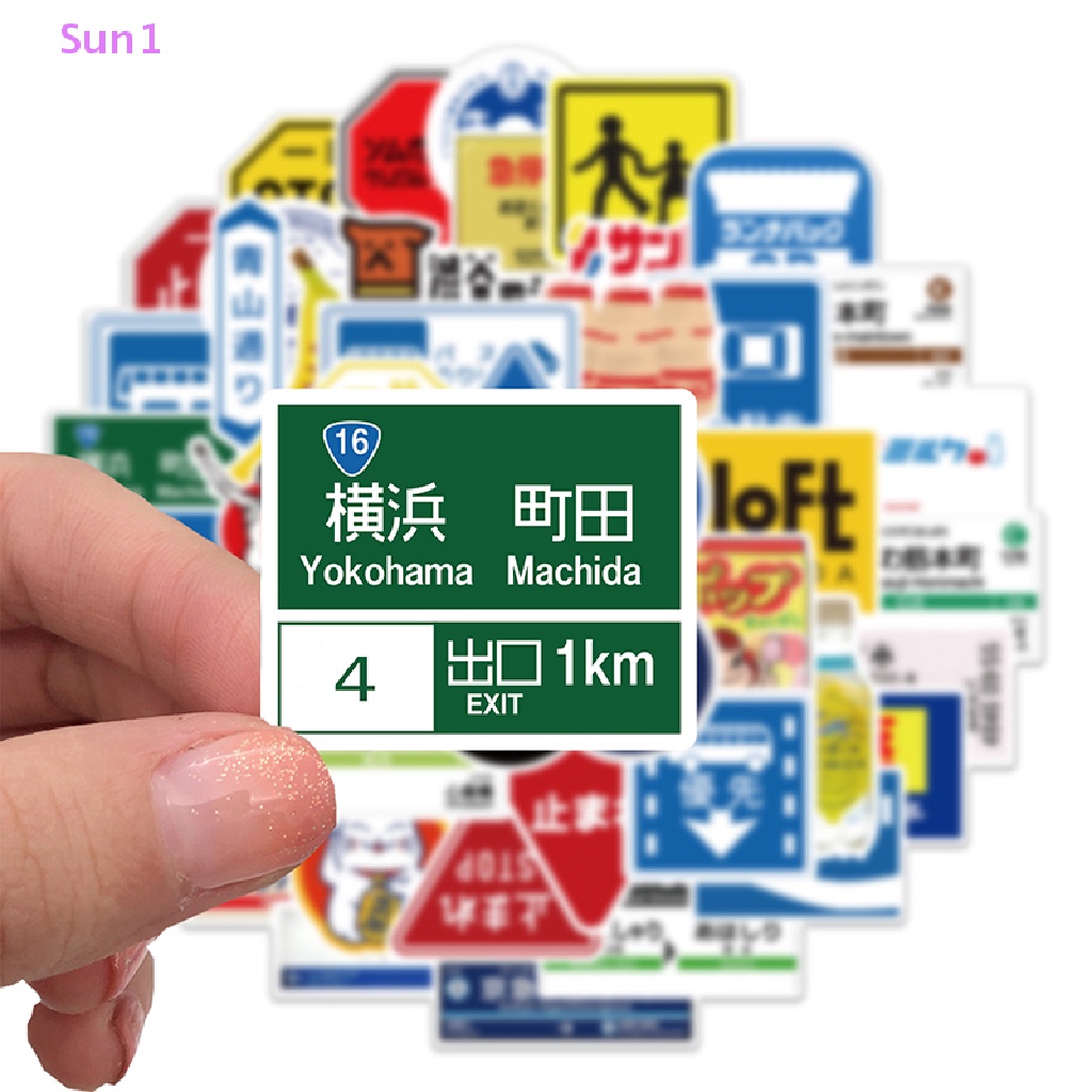 Set 50 Miếng Dán Cảnh Báo In Họa Tiết Graffiti Nhật Bản Trang Trí Đa Ứng Dụng