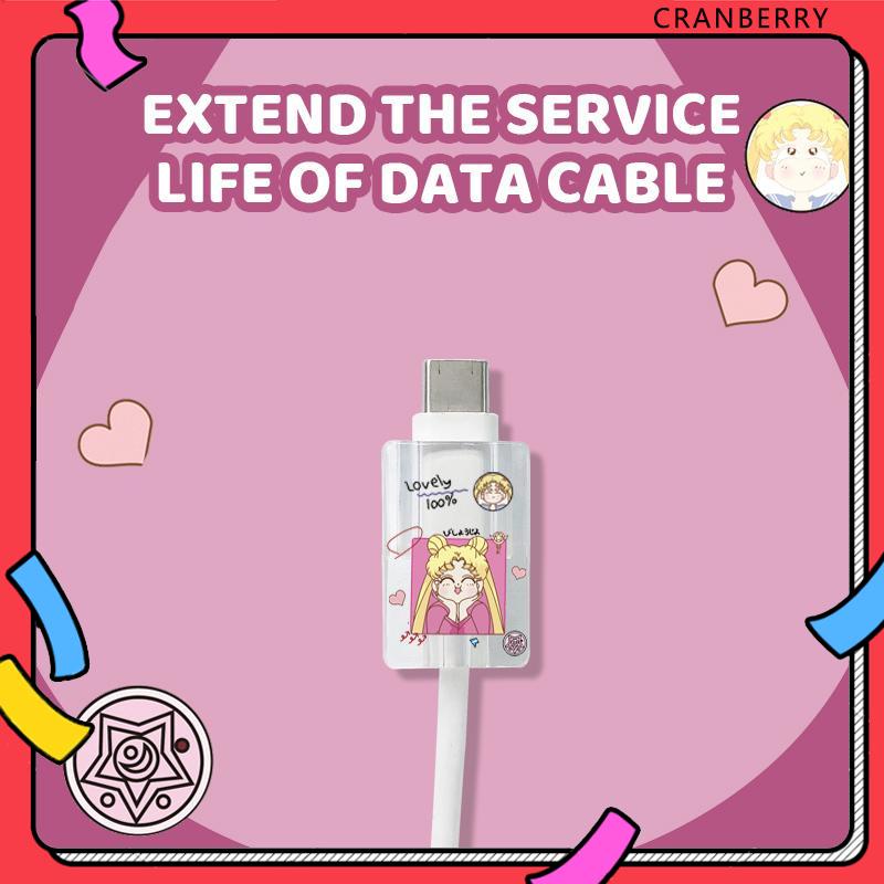 Phụ Kiện Bảo Vệ Đầu Dây Cáp Sạc USB Chống Gãy Hình Hoạt Hình Dễ Thương-CY
