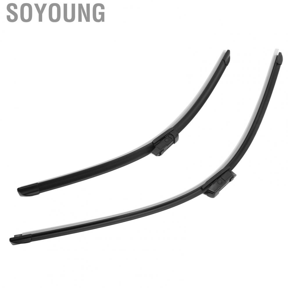 Soyoung Windscreen Wiper Blades  Waterproof Windshield Safely Driving Black Duarable for Car