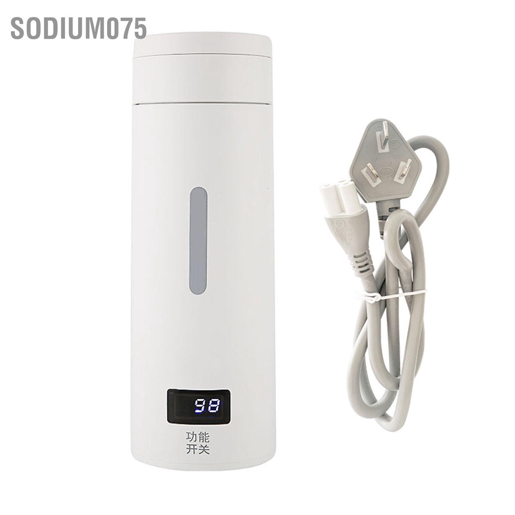 Sodium075 Ấm đun nước điện di động 500ml Thép cách nhiệt 304 du lịch cho sôi