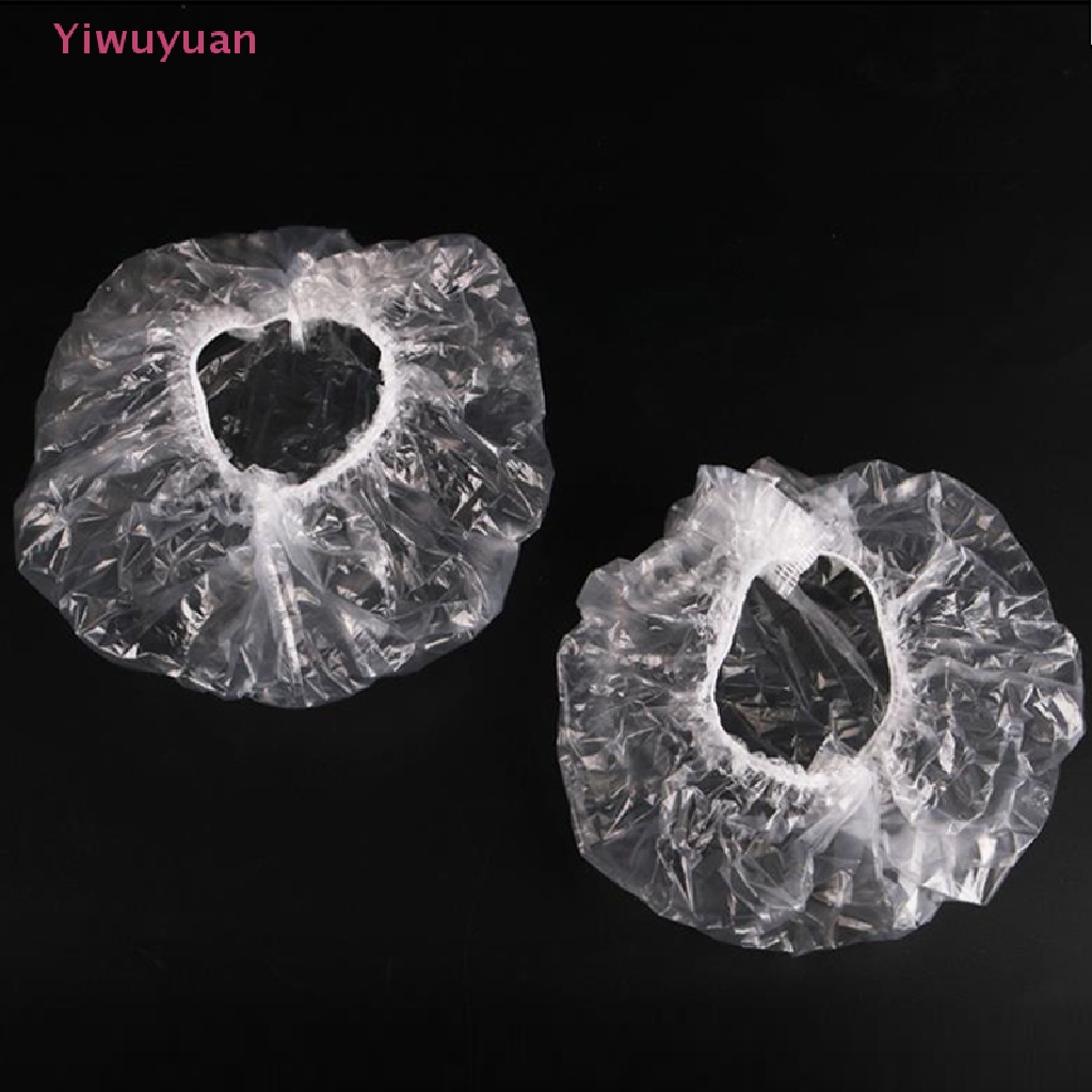Set 100 Mũ Tắm Trùm Đầu Co Giãn Trong Suốt Dùng Một Lần