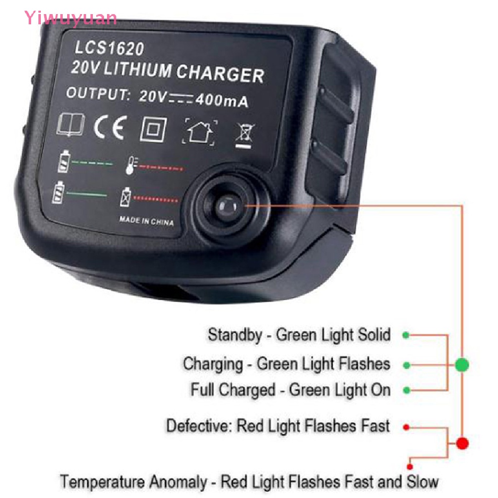 <Yiwuyuan> 20V Lithium  LCS1620 Charger For BLACK+PORTER-CABLE/STANLEY LBXR20 FD New