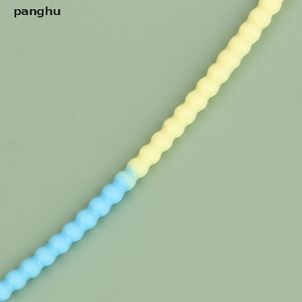 Set 5 Dây Buộc Cáp Tự Khóa DIY Bằng Silicon Màu Kẹo 21cm