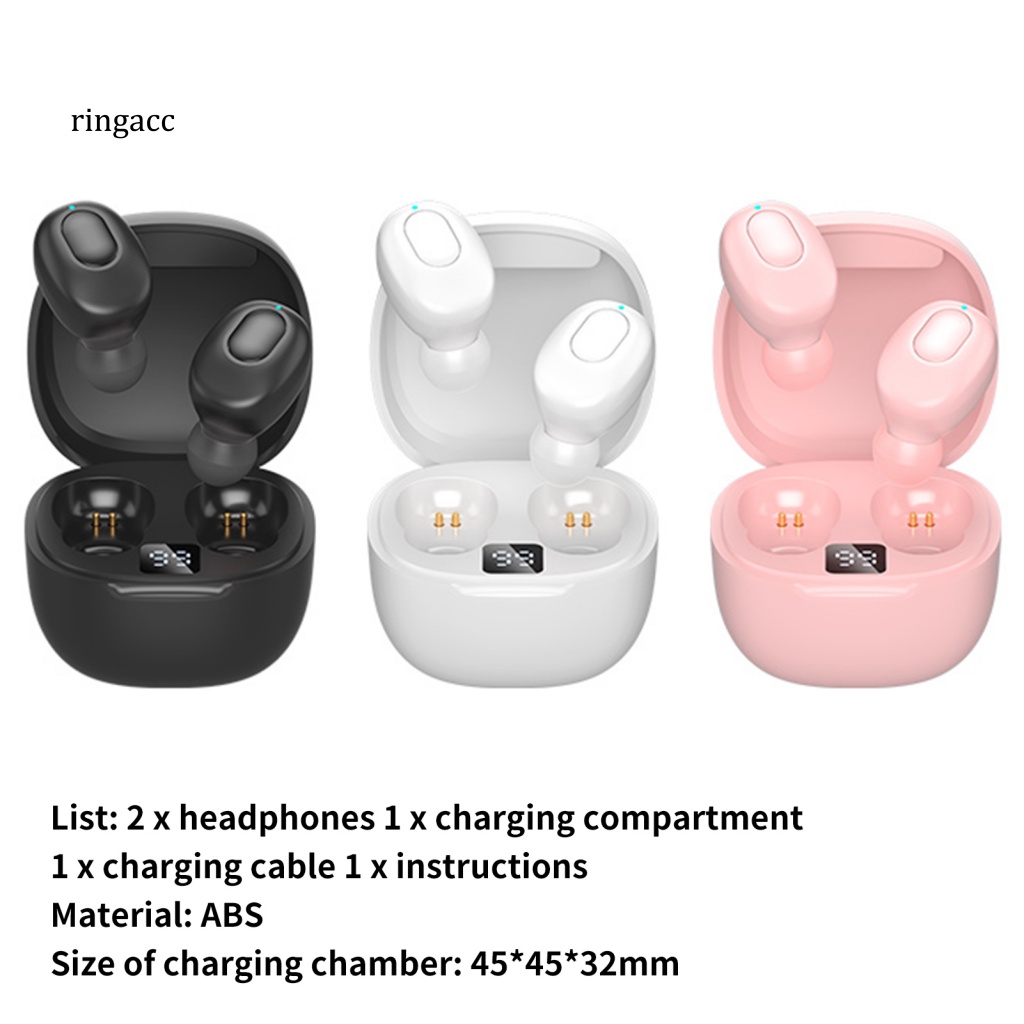 Tai nghe không dây RGA B21 Pro 5.0 Mini Âm Thanh Nổi Loại Bỏ Tiếng Ồn Có Màn Hình Kỹ Thuật Số