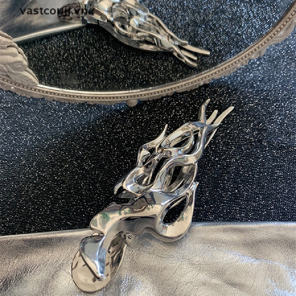 Kẹp Tóc Dạng Móng Vuốt Lớn Bằng Kim Loại Rỗng Màu Bạc Thời Trang Cho Nữ VN