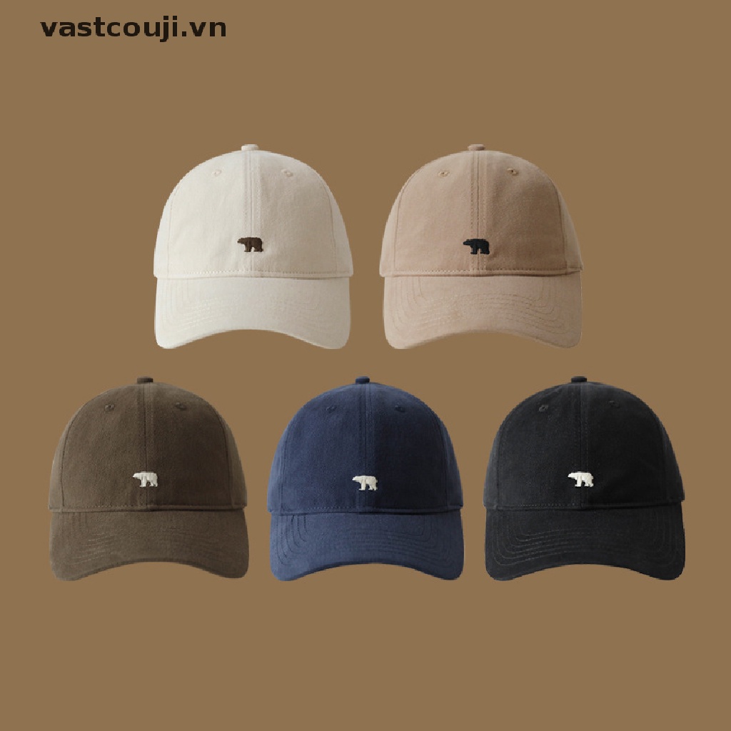 Mũ Lưỡi Trai Vành Rộng Thêu Hình Gấu Bắc Cực Thời Trang Cho Nam Và Nữ