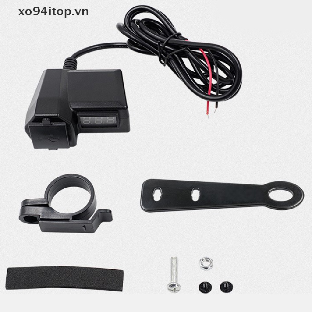 Ổ Cắm Sạc USB Kép Cho Xe Máy XOITOP