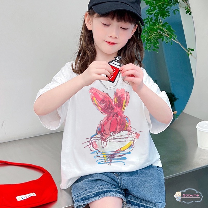 Áo Thun Tay Ngắn Thoải Mái Chất Lượng Cao Dễ Thương Cho Bé Gái