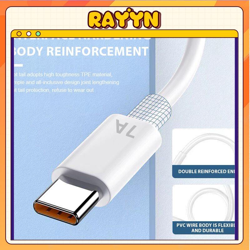 COD Dây Sạc Nhanh USB 7A 100W Cáp Sạc Type C Cho Huawei Mate 40 30 Xiaomi Samsung