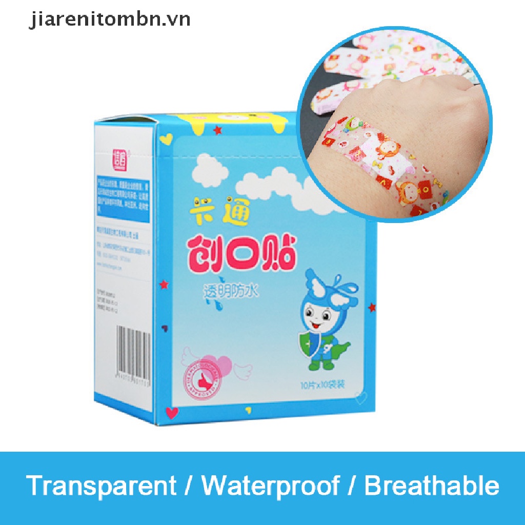 Set 100 Băng Keo Cá Nhân Trong Suốt Thoáng Khí Chống Thấm Nước