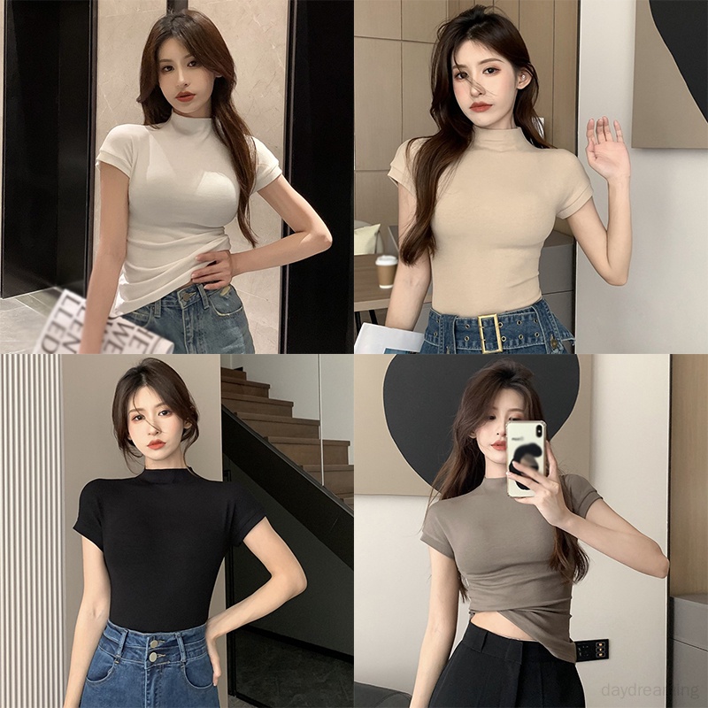 Áo Thun Nữ Ngắn Tay Màu Sắc Thời Trang