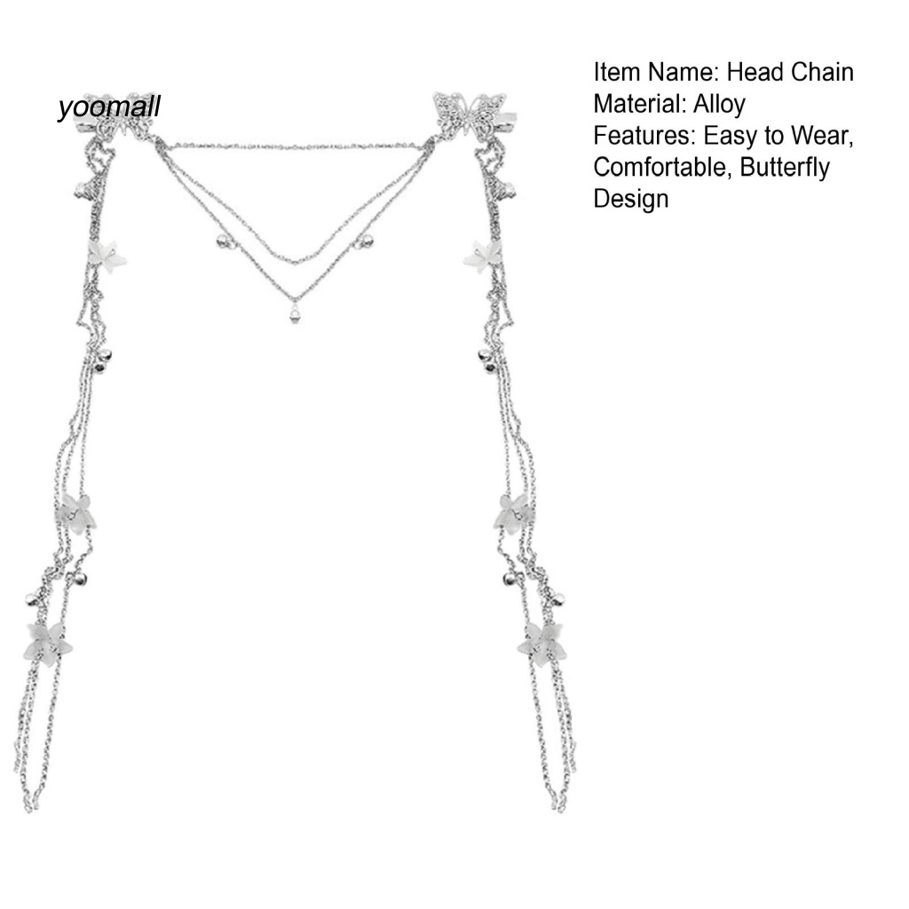 / Yo / Dễ Mặc Chuỗi Hạt Tua Rua Hình Hoa Bướm Cổ Điển Độc Đáo Dùng Trang Trí Tóc Hàng Ngày