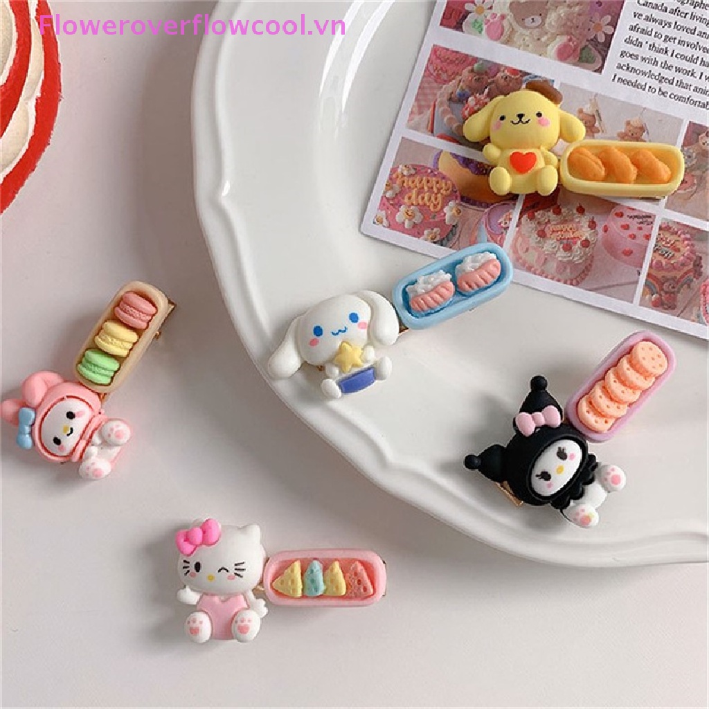 Bộ 2 Kẹp Tóc Mái Hình Thú Hoạt Hình Dễ Thương Cho Bé Gái