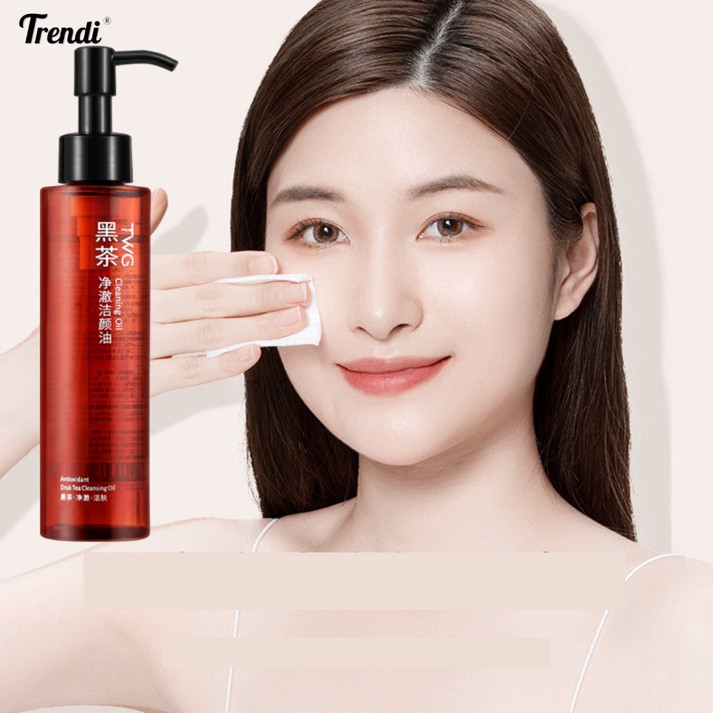 Dầu tẩy trang trà đen TWG nhẹ nhàng làm sạch mắt, môi và mặt Dầu tẩy trang dành cho da nhạy cảm 155mL Trendi Store #9178