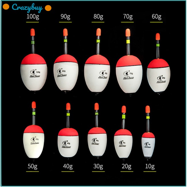 Cr Phao Câu Cá Dạ Quang Nhiều Kích Cỡ 10-100g