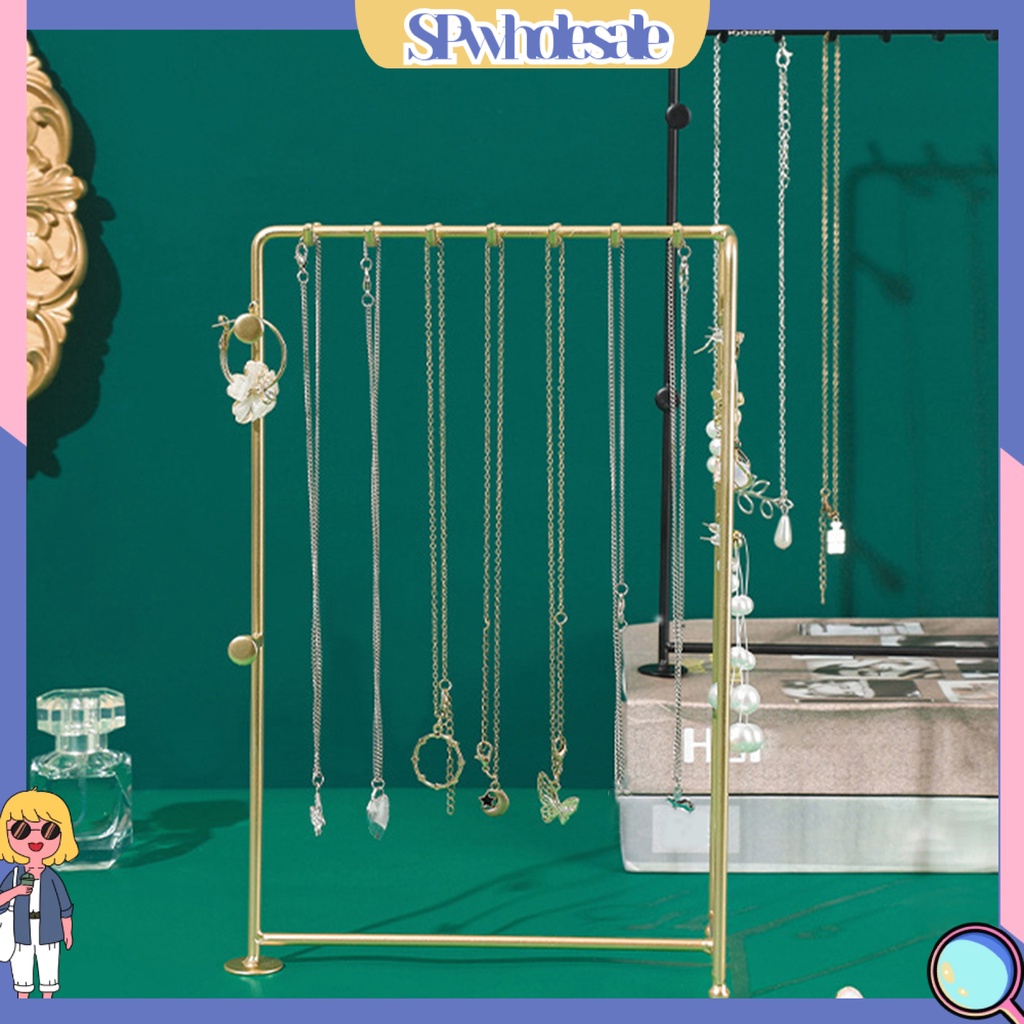 <SPwholesale> Giá Đỡ Trưng Bày Trang Sức Bằng Kim Loại Nhiều Móc Màu Vàng / Đen