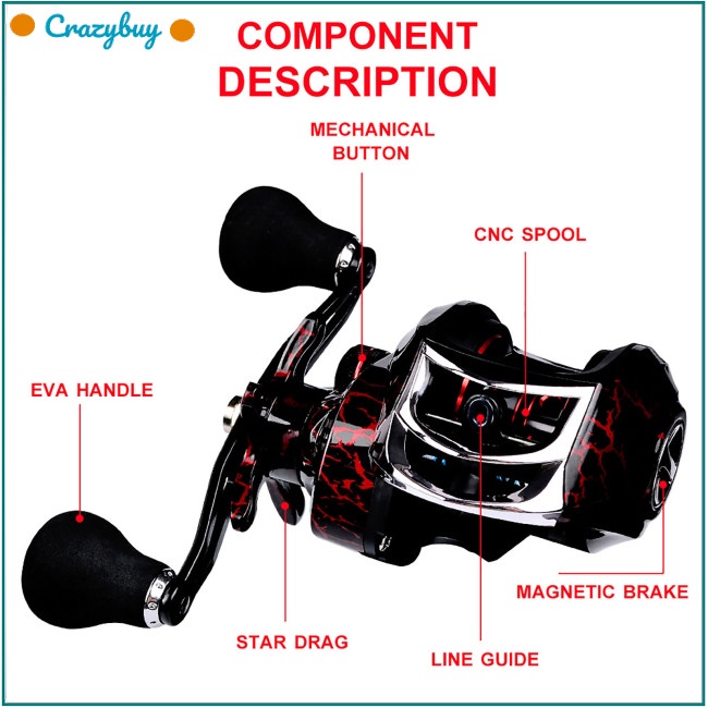 Cr Máy Câu Cá 7.1: 1 18 + 1bb Max Chất Lượng Cao
