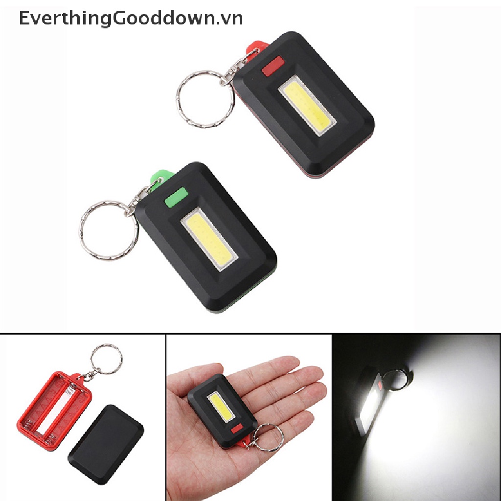 Đèn Pin LED COB Mini Chống Thấm Nước Có Móc Khóa Tiện Dụng Mang Theo Du Lịch Cắm Trại