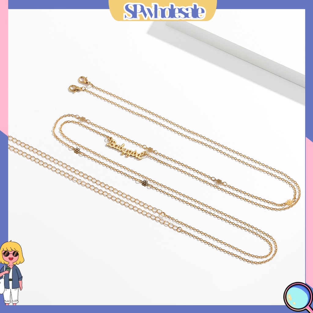 &lt;SPwholesale&gt; 1 Bộ Bikini Đeo Thắt Lưng Bằng Hợp Kim Hai Lớp Chống Mài Mòn Thời Trang Mùa Hè