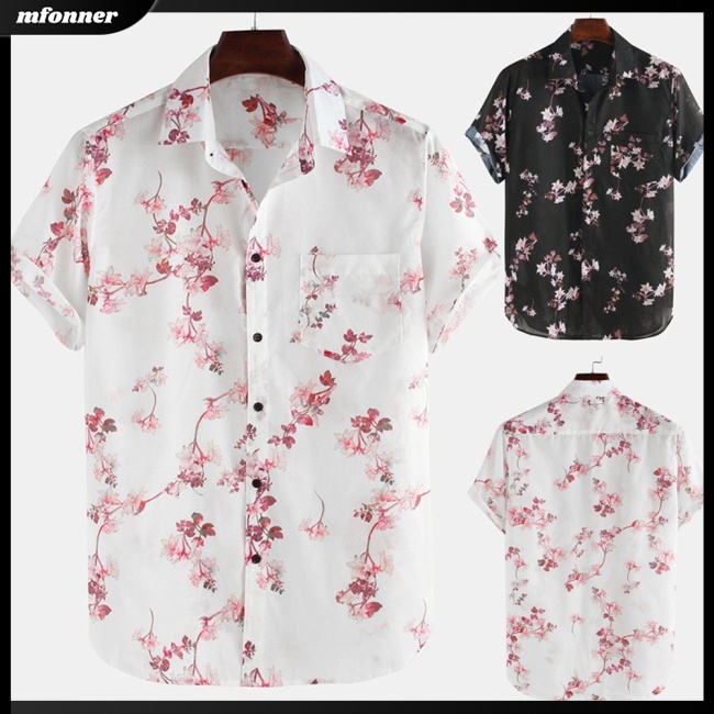 Áo Sơ Mi Ngắn Tay In Họa Tiết Thời Trang Mùa Hè Dành Cho Nam