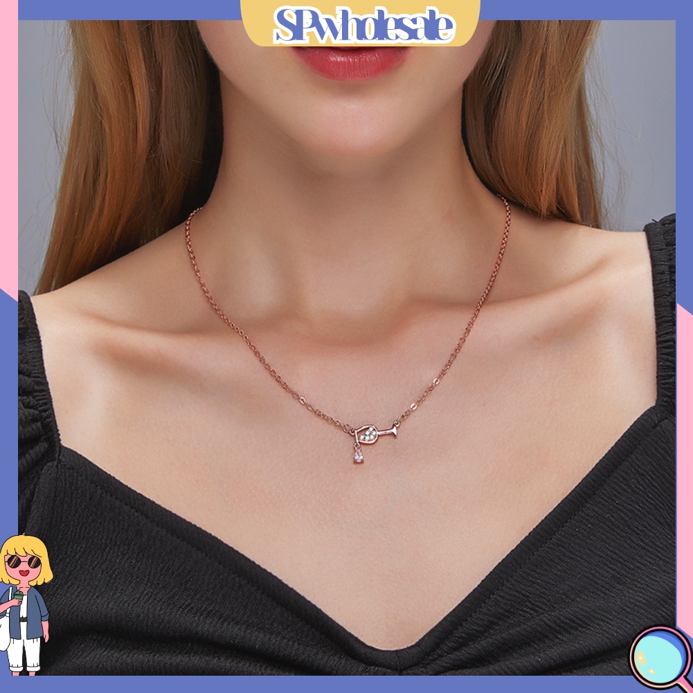 <SPwholesale> Vòng cổ Mặt Hình Trái Tim Đính Đá Lấp Lánh