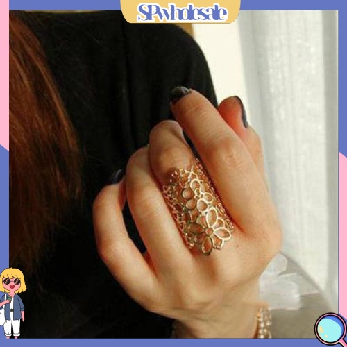 <SPwholesale> Nhẫn Hở Hợp Kim Hình Hoa Có Thể Điều Chỉnh Kích Cỡ Thời Trang Dành Cho Nữ