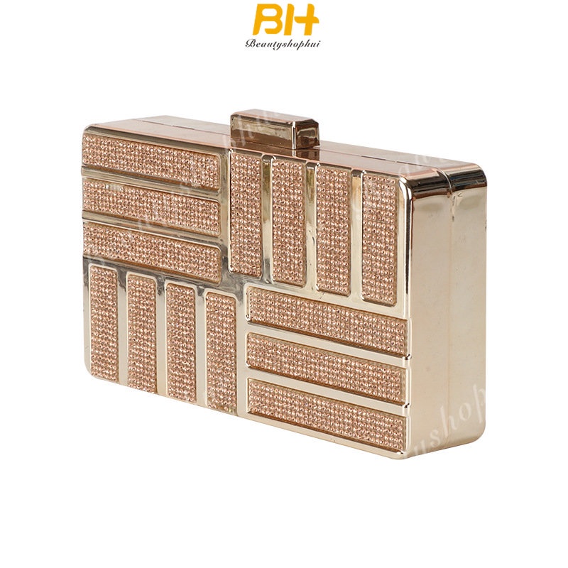 Túi Xách Đeo Chéo Đính Đá Kim Cương Nước Phiên Bản Hàn Quốc Đơn Giản Và Đa Năng Có Dây Đeo