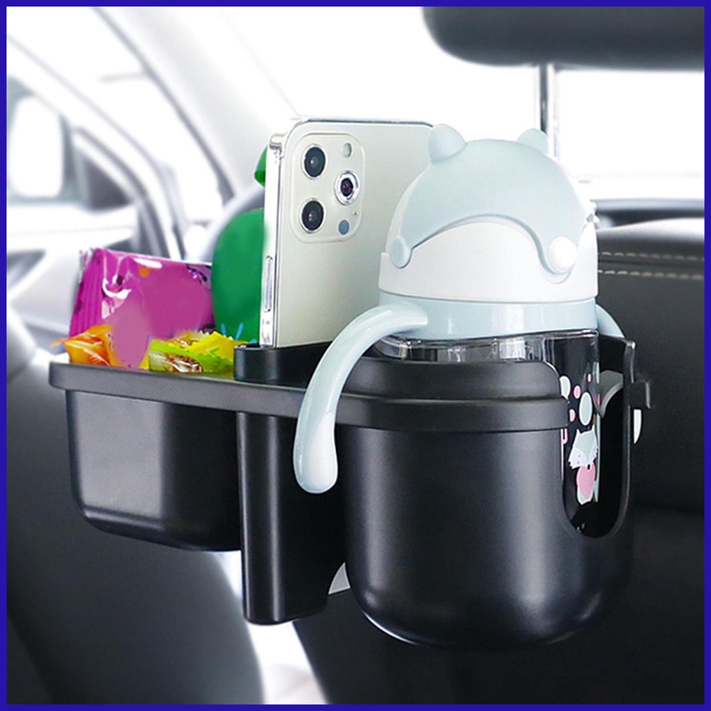 Khay Đựng Thức Ăn / Đồ Uống 3 Trong 1 4 Ngăn Bằng Silicone Dẻo Tiện Dụng Cho Xe Hơi