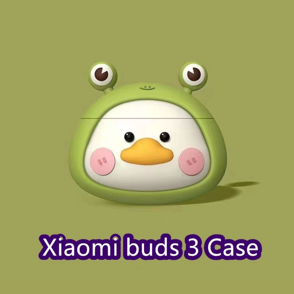 Vỏ Bảo Vệ Hộp Sạc Tai Nghe Xiaomi Buds 3 Màu Trơn Kiểu Hoạt Hình Dễ Thương