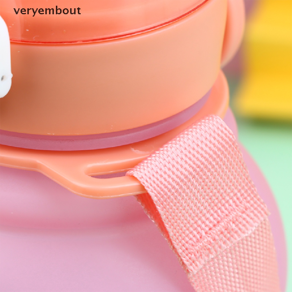 1 Bình Nước Hình Vịt Dễ Thương Kèm Ống Hút Và Dây Đeo Tùy Chỉnh Tiện Dụng Cho Học Sinh