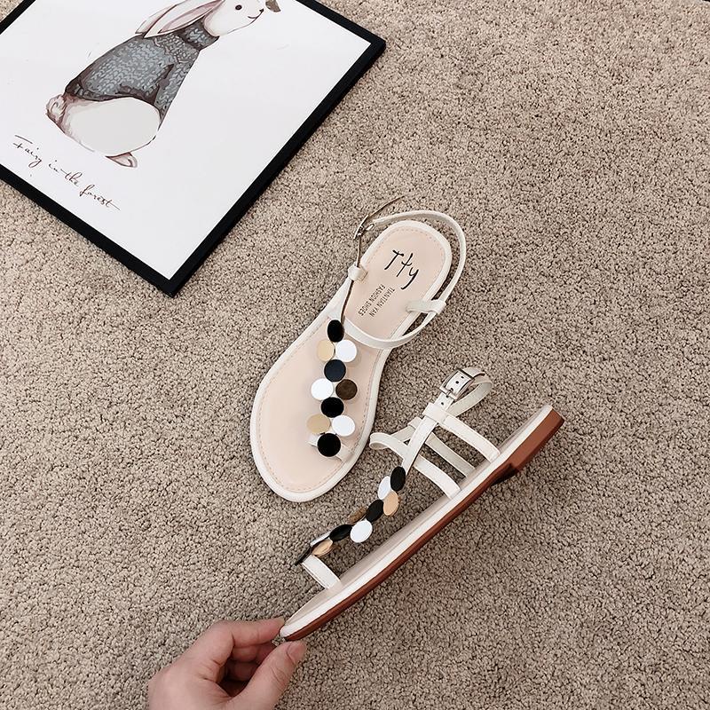 Giày Sandal Đế Mềm Phẳng Phong Cách Dân Tộc Thời Trang Mùa Hè 2022 Dành Cho Bạn Nữ Mang Đi Biển