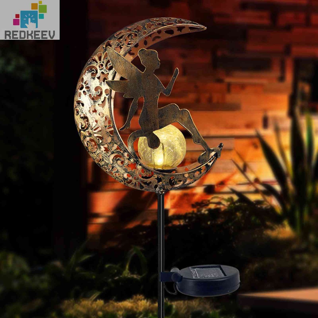 Đèn Trang Trí Sân Vườn Hình Hoa Mặt Trăng Bằng Sắt