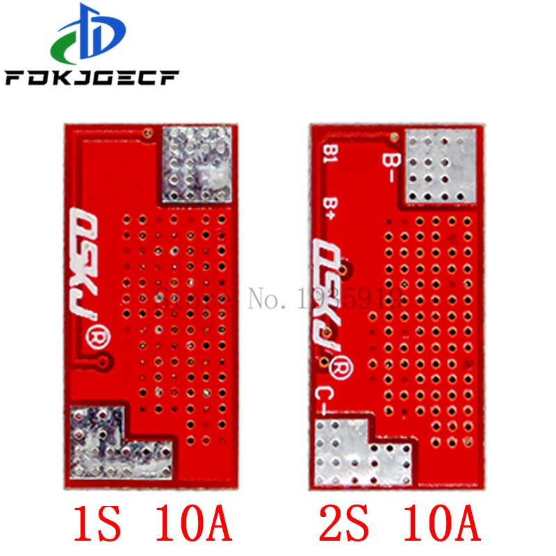 Mô Đun Sạc Pin Li-ion Lipo 10A 1S 2S 4.2V PCB PCM BMS 18650 1S 2S BMS Lithium Chất Lượng Cao