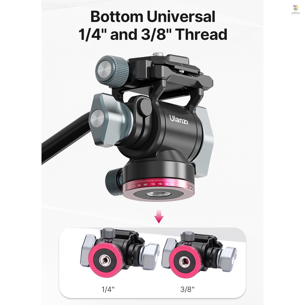 Đầu Bi Nghiêng Ulanzi U-190 Bằng Hợp Kim Nhôm Tải Trọng 1 / 4 Inch Ốc Vít 10kg / 22lbs