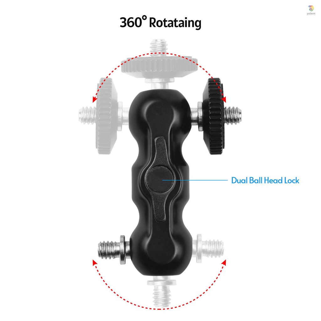 ANDOER Cánh Tay Ma Sát Cách Điện Tiêu Chuẩn Hai Đầu Ốc Vít 1 / 4-inch Cho Màn Hình Máy Ảnh Đèn LED / Micro