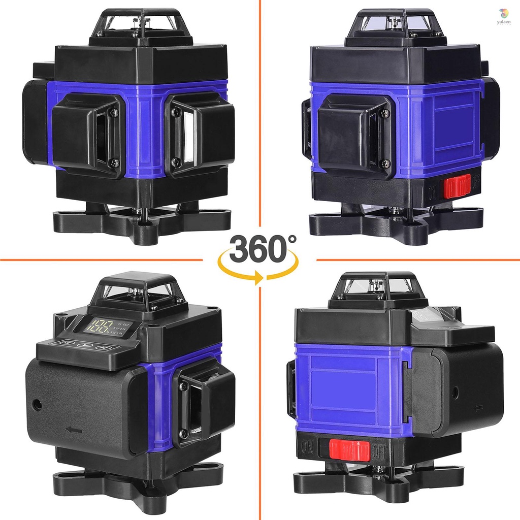 Đèn Laser Đa Năng 4D 16 Đường 3 Cấp Độ 4D Chất Lượng Cao° Máy Cân Bằng Pin Lithium Tự Điều Chỉnh Chuyên Dụng