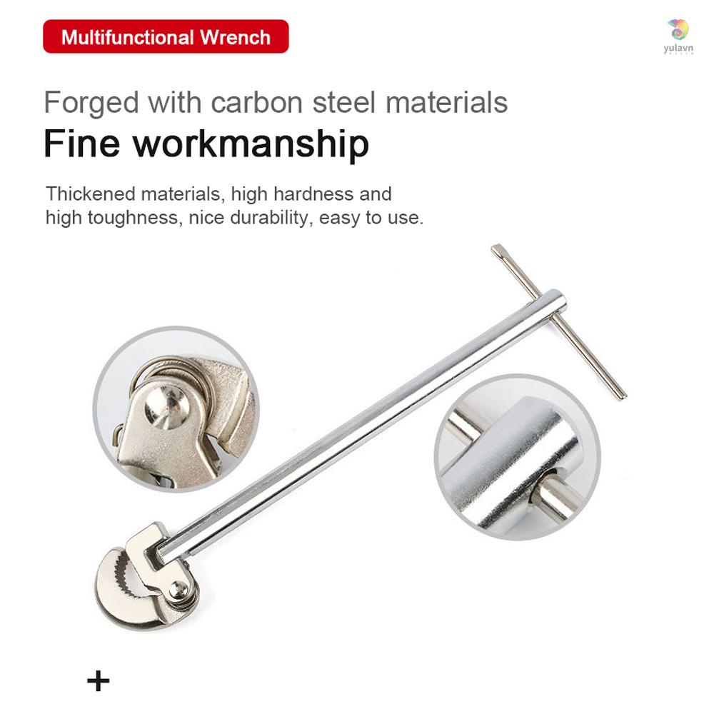 Dụng Cụ Tháo Lắp Ống Thoát Nước Bồn Rửa Chén Bằng Thép Carbon Đa Năng 180 Độ° Đầu Kẹp Có Thể Di Chuyển 8-28mm Tiện Dụng 8-28mm