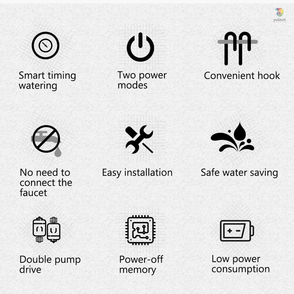 Thiết Bị Tưới Nước Tự Động Thông Minh Cho 20 Chậu Hoa