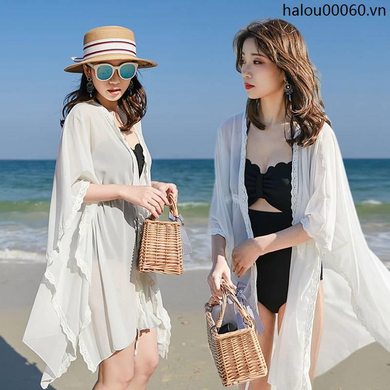 Áo Khoác Cardigan Cánh Dơi Chống Nắng Chất Liệu Chiffon Thời Trang Đi Biển Cho Nữ