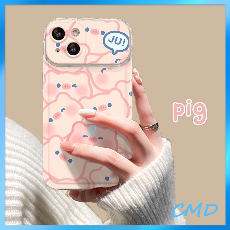 Ốp Lưng iPhone Camera Hoa Thỏ Hoa Điện Thoại Con lợn dễ thương, giá đỡ gương, vỏ mềm trong suốt silica gel Cho Iphone 6 / 6S / 6splus / se / 7 / 7plus / 8 / 8plus / X / xs / xsmax / 11 / 12 / 13 / 14 / Plus / Pro / Pro Max-8011