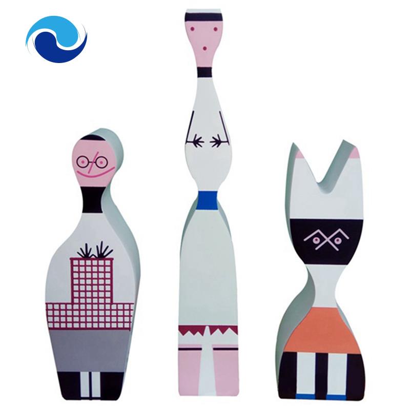 Set 3 Mô Hình Búp Bê Gỗ Số 4 Dùng Để Trang Trí Nhà Cửa