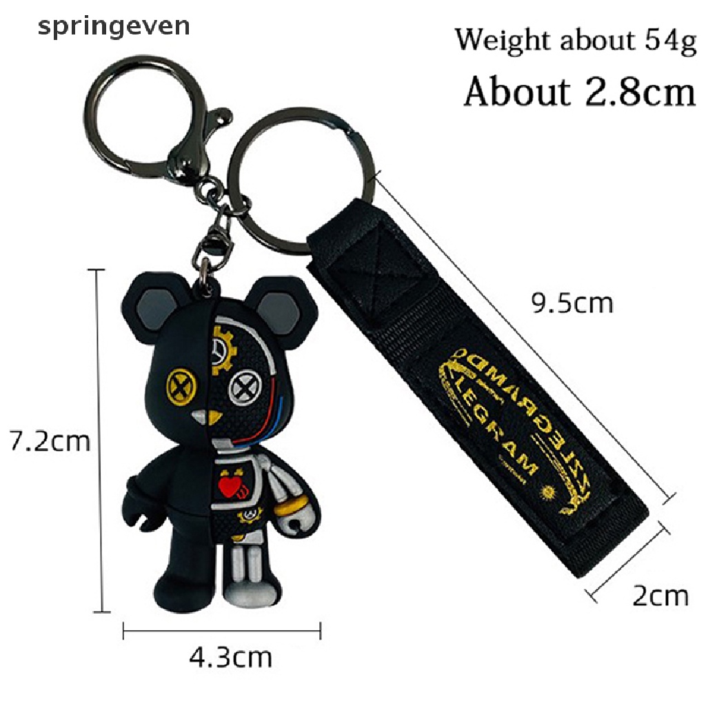 Móc Khóa Hình Đầu Lâu Cơ Bắp Gấu Hoạt Hình Vui Nhộn Thời Trang