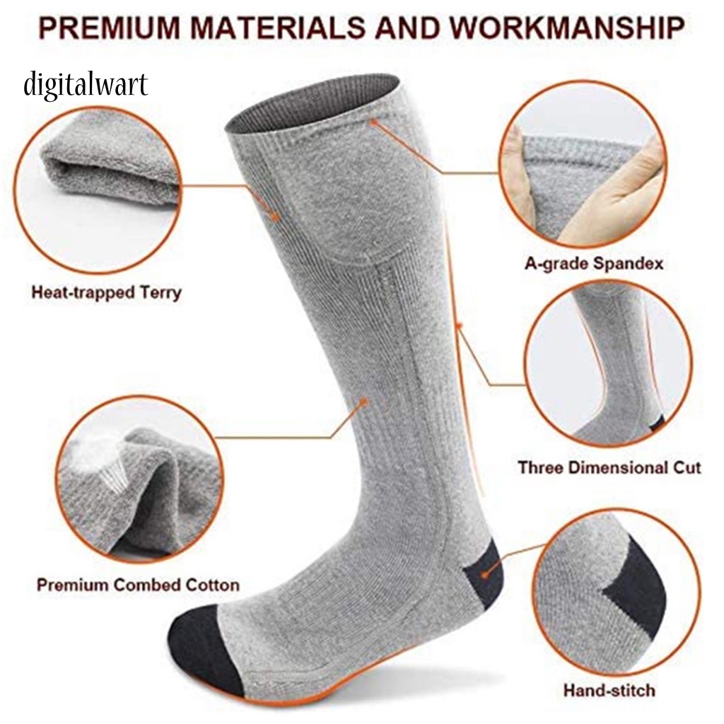 Kỹ Thuật Số| 1 Bộ Vớ Cotton Cao Đến Gối 3 Bánh Răng Giữ Ấm Nhanh Chóng Sạc Lại Được Dành Cho Mùa Đông