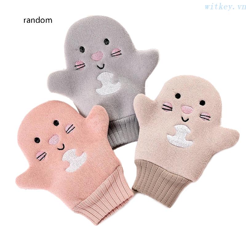 Găng tay đi tắm In Họa Tiết Cây Xương Rồng Hoạt Hình Sáng Tạo Dành Cho Bé Size M